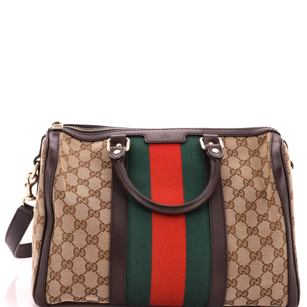 Gucci Medium Vintage Web Boston Bag